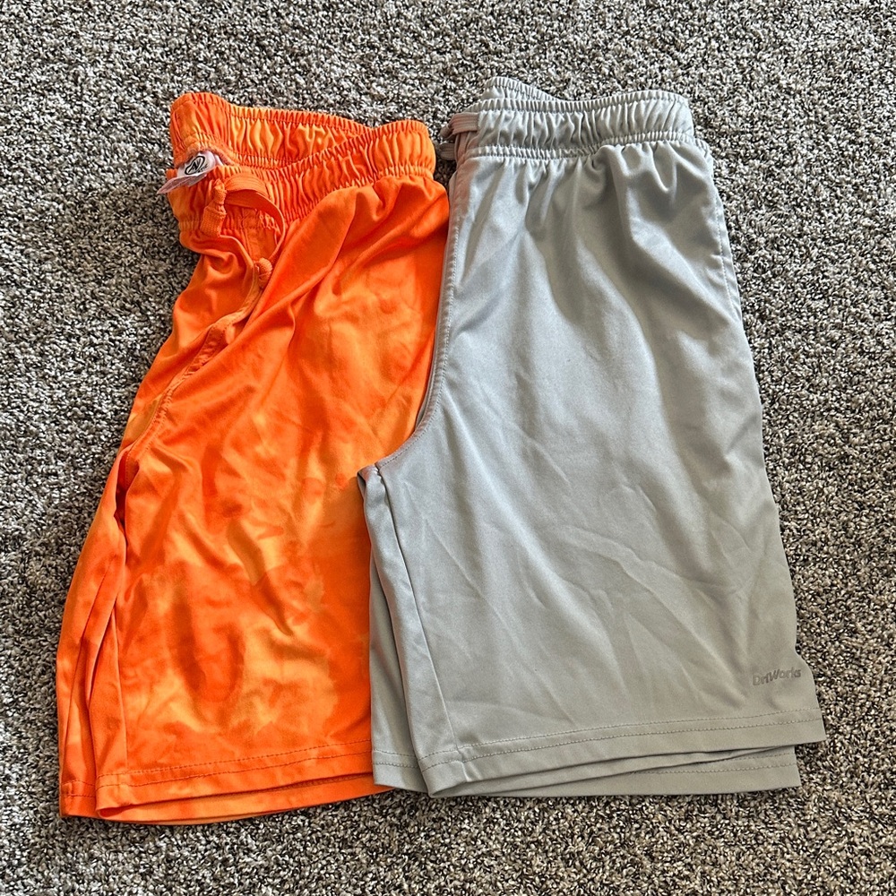 Athletic Works Kids Orange and Gray Shorts
